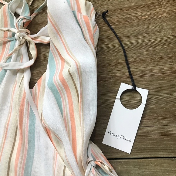 NWT Privacy Please Frida Striped Wrap Dress - Picture 8 of 9
